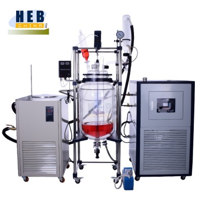 HEB-80L Speed-adjustable Jacketed Glass Reactor/ Double-layer Glass Reactor