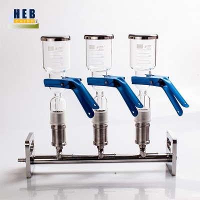 China vacuum manifolds filtration unit with glass funnel for three test samples